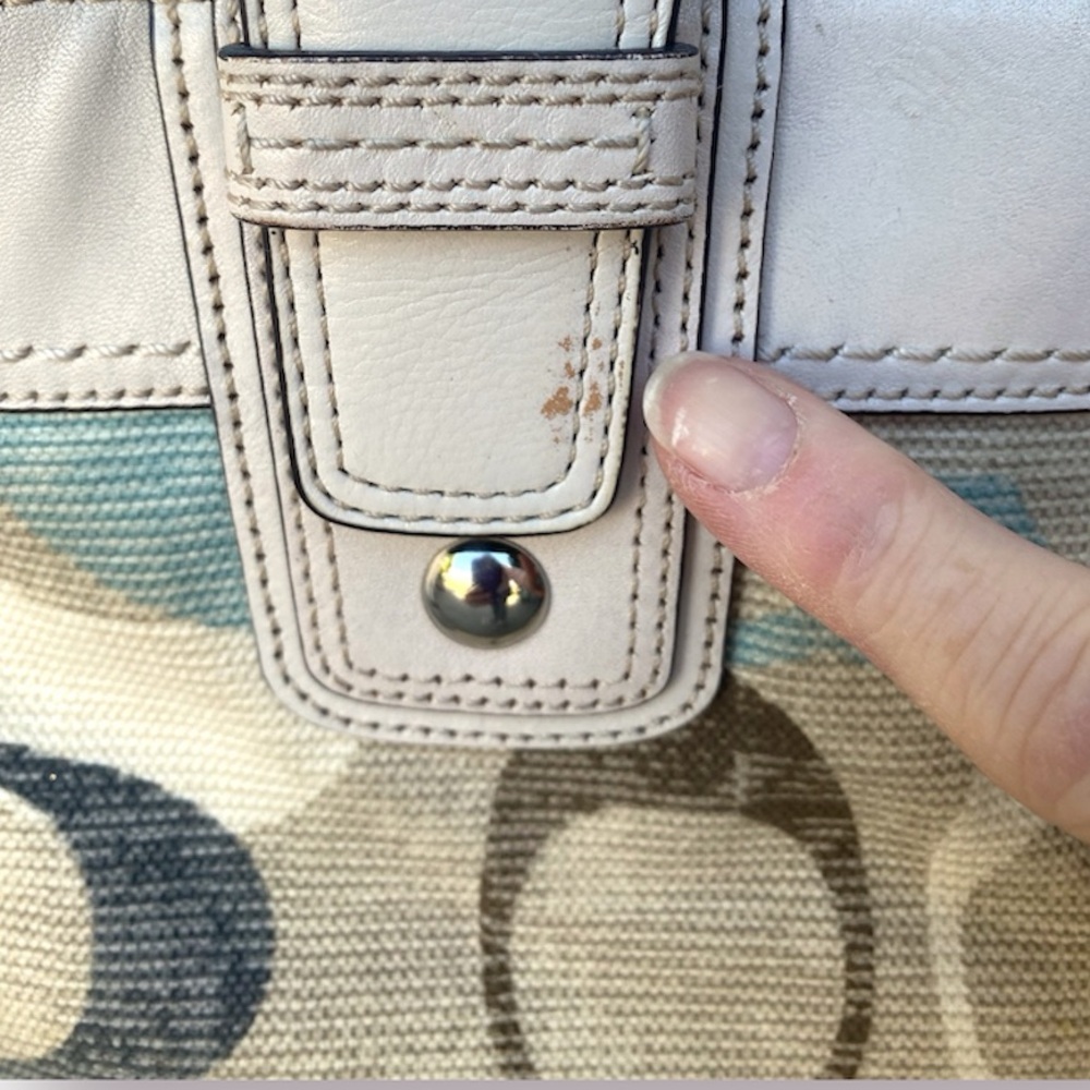 Coach Soho Optic Art Pleated Linen Tote - Picture 6 of 13